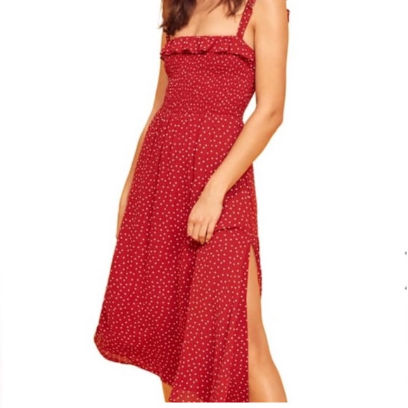Reformation Dresses & Skirts - Reformation Siesta midi dress in red with flowers